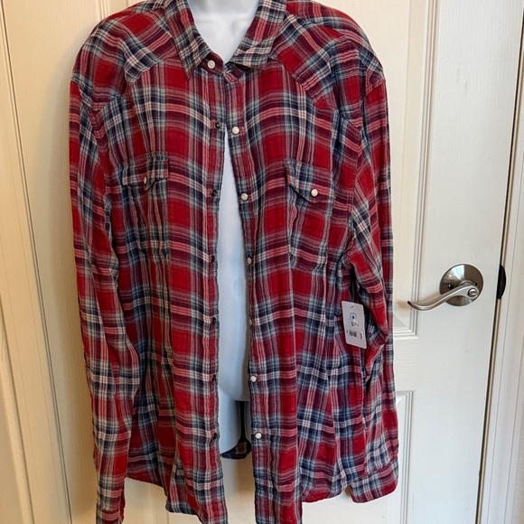 Lucky Brand Red and Blue Checkered Shirt XXL - Picture 1 of 6